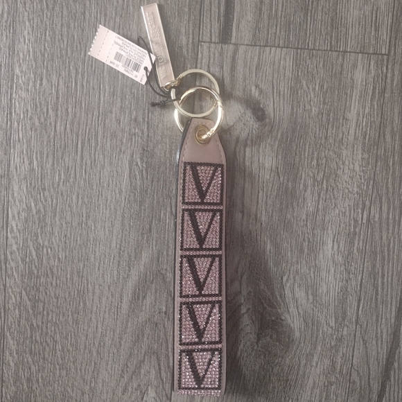 🆕💎 VICTORIA'S SECRET" RHINESTONE V LOGO FOB WRISTLET/ KEYCHAIN - Picture 2 of 4